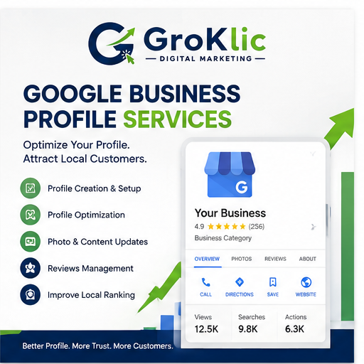 Google Business Profile optimization services by GroKlic Digital Marketing