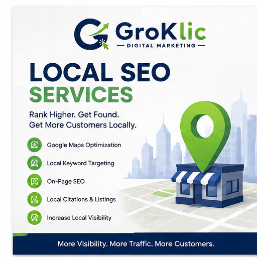 Local SEO services by GroKlic Digital Marketing in Bangalore